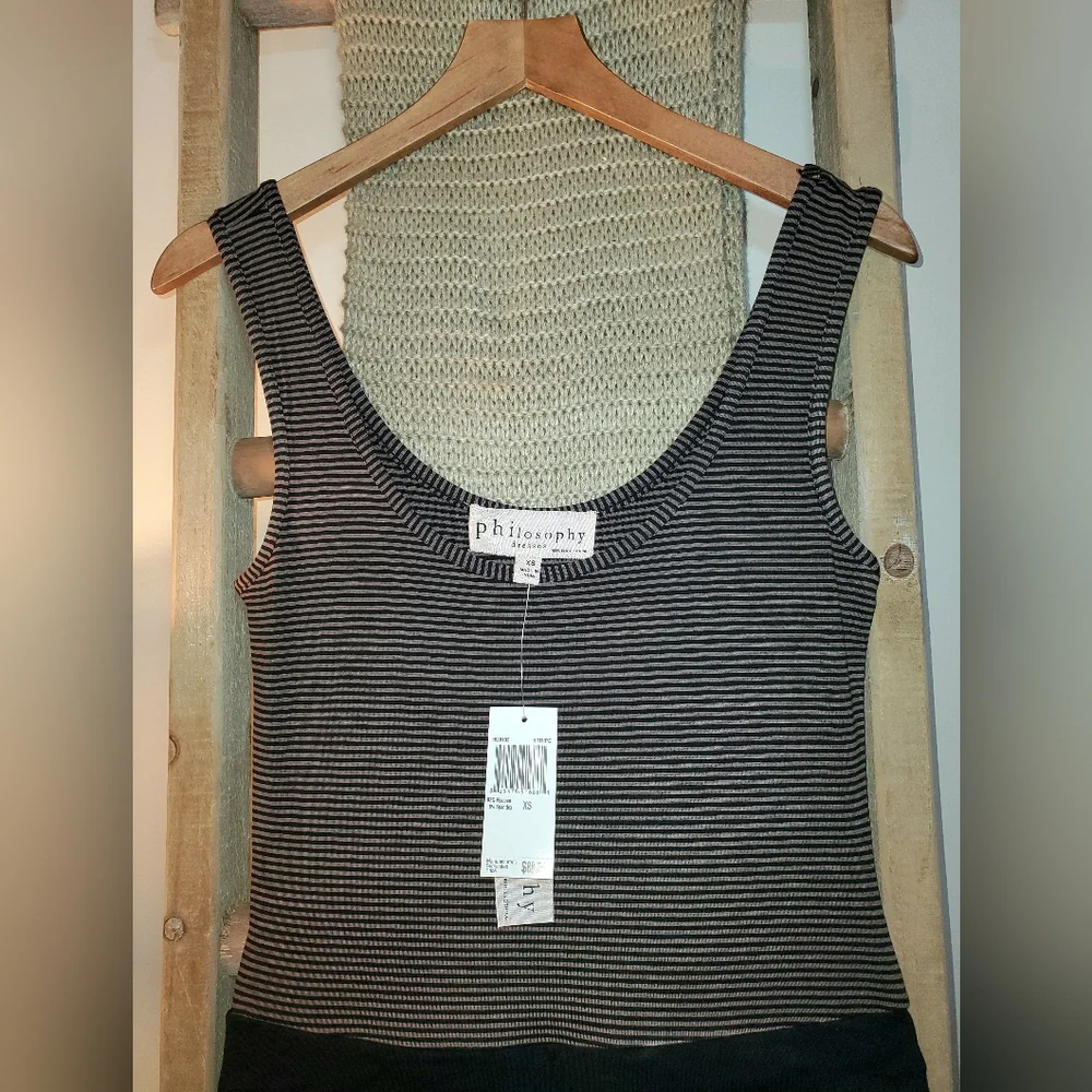 Philosophy Striped Maxi Dress with Black Waist Bag - Picture 3 of 9